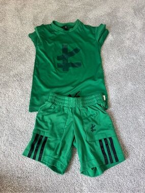 adidas Primegreen Bright Green Boys Athletic Tee